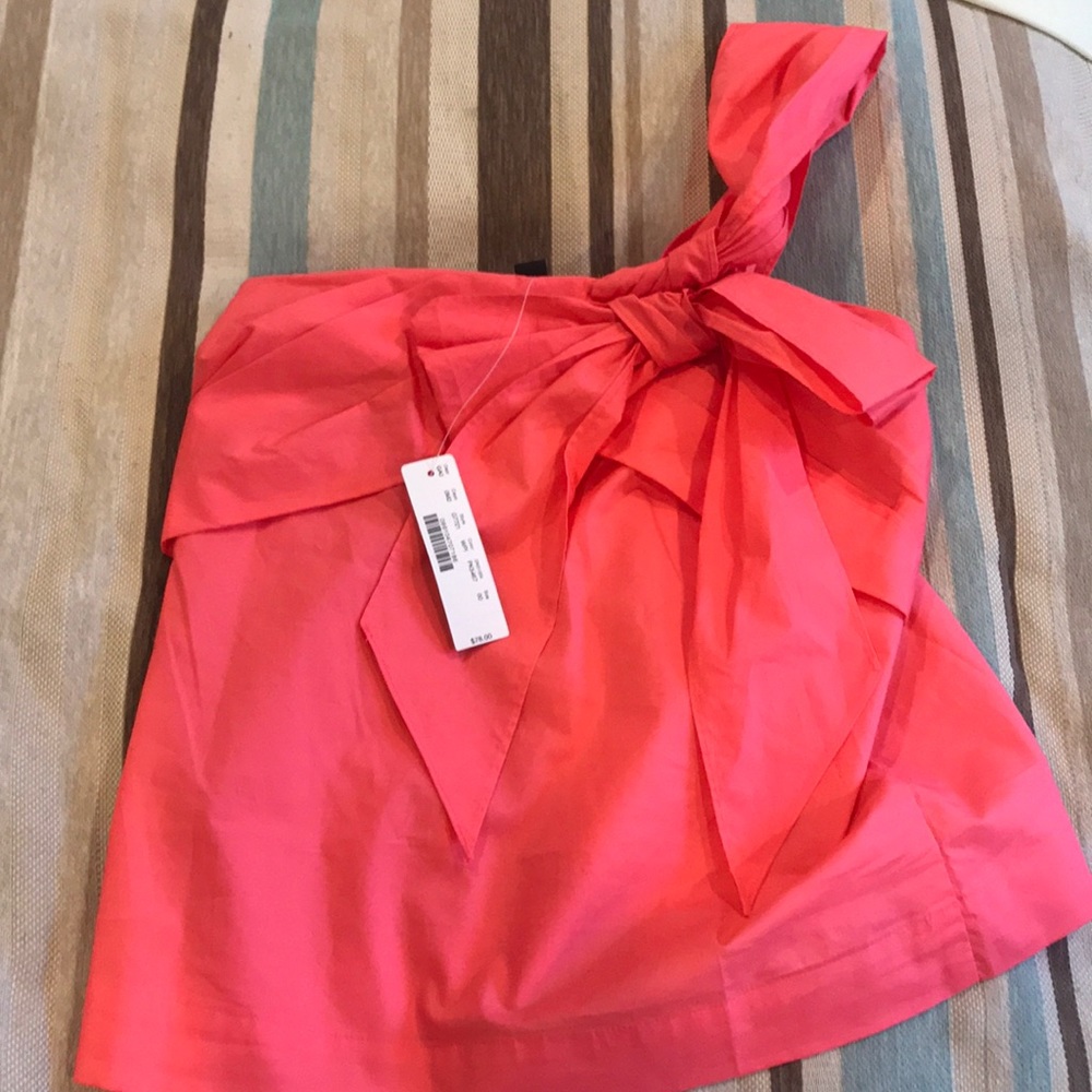 NWT Jcrew pink one shoulder top